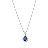 1.06 Karat Pırlanta Safir Kolye