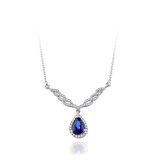 1.06 Karat Pırlanta Safir Kolye