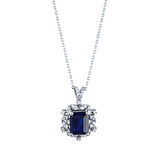 3.29 Karat Pırlanta Safir Kolye