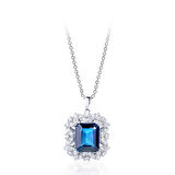 6.04 Karat Pırlanta Safir Kolye
