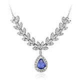 1.51 Karat Pırlanta Safir Kolye
