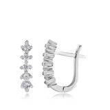 0.39 Karat Pırlanta Beştaş Küpe