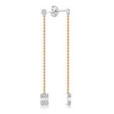 0.37 Karat Pırlanta Baget Trend Küpe