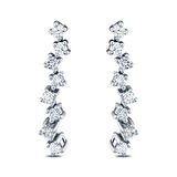 0.18 Karat Pırlanta Oval Taşlı Küpe