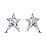 0.16 Karat Pırlanta Yıldız Küpe