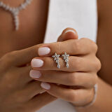 Cam Güzeli Beyaz Altın Takı Seti