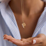 Sevimli Kapaklı Kalp Kolye 10.1 mm  45 cm