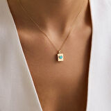 Blue Love Secret Resimli Kolye 10.1 mm  45 cm