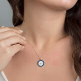 Nazar Boncuk Altın Kolye Sosyete 14K Gold 2,0 cm