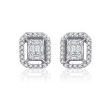 0.28 ct. Pırlanta Baget Küpe