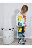 Pokemon Baskılı Bej Erkek Çocuk Alt Üst Pijama Takım