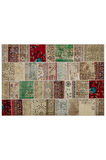 Gerçek El Dokuma Eskitme Patchwork Halı
