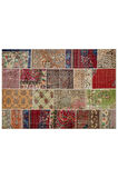 Özel Patchwork El Dokuma Eskitme Halı