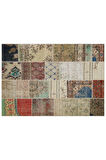 El Yapımı Boncuklu Patchwork Halı 160x230 Cm - 6296