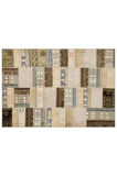 Eşsiz Uyumlu Renklerle Dokunan Patchwork Halı 230x160 Cm 6343