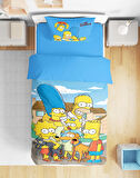 Simpsons 3D Dijital Baskılı Tek Kişilik Nevresim Takımı 