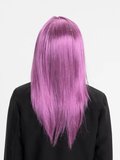 Partitoys Rose Pembe Renk Düz Kesim Uzun Parti Peruğu Takma Saç