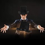 Partitoys Yetişkinler İçin Siyah Renk Ringmaster Sihirbaz Şapkası Silindir Şapka
