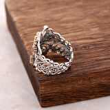 Telkari İşlemeli Kelebek Tasarım Gümüş Yüzük 2501