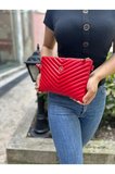 Kadın Suni Deri Ayarlanabilir Çapraz ve El Askılı Portföy, Clutch Çanta
