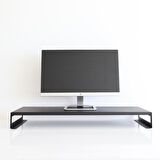 HANSDO DUAL MONİTÖR STANDI – İKİLİ MONİTÖR STANDI – MONİTÖR YÜKSELTİCİ – METAL – SİYAH – SMS4BL