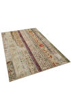 Klasik Modern Patchwork Eskitme Halı 160 X 230 cm 6003