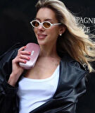 MIU MIU SMU 04Z 14240D OVAL WHITE GOLD