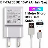 Samsung Galaxy S3653W Corby Orijinal EP-TA20EBE 15W 2A Hızlı Şarj Cihazı ve Micro USB Kablo