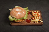 DOĞAL AHŞAP HAMBURGER&TOST TABAĞI , AHŞAP SUNUMLUK