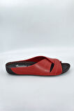 Salyangoz Model Anatomik Dört Mevsim Kadın Kırmızı Terlik - 1003