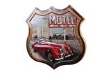 Dekoratif 3D Motel &Kırmızı Chevrolet Temalı Duvar Panosu