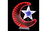 Ay Yıldız Pano Türk Bayrağı Şerit Ledli Işıklı Tablo Hediyelik
