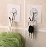 Mutfak Banyo Kendinden Yapışkanlı Şeffaf Askı 5 li Set