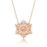 925 Ayar Gümüş Kar Tanesi Kadın Gümüş Kolye