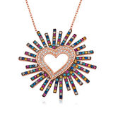 925 Ayar Gümüş Kalpli Kadın Gümüş Kolye