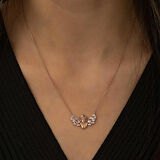 925 Ayar Gümüş Kanatlı Melek Kadın Gümüş Kolye