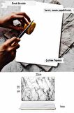 Kırmızı Üçgen Desenli Cam Kesme Tahtası - Cam Kesme Tablası  | 20 cm x 30 cm