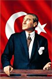 10 Adet 50x70 CM Atatürklü Bayrak 10 Adet