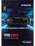 Samsung 2TB SAMSUNG 990 PRO 7450/6900MB/s M.2 NVMe MZ-V9P2T0BW (Resmi Distribütör Garantili)