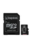 Kingston Sdcs2/64gb Cl10 100mb/s Microsd (sd Adaptörlü)
