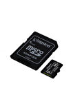 Kingston Sdcs2/64gb Cl10 100mb/s Microsd (sd Adaptörlü)