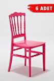6 Adet Miray Pembe Sandalye / Balkon-Bahçe-Mutfak