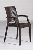 6 Adet Rattan Lüx Kahve Sandalye / Balkon-Bahçe-Teras