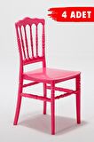 4 Adet Miray Pembe Sandalye / Balkon-Bahçe-Mutfak