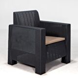 Aksu 2+1+1+S Balkon&Teras Bahçe Mobilyası / Antrasit