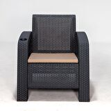 Olimpos 2+1+1+S Balkon&Teras Bahçe Mobilyası / Antrasit