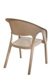 Garden Large Rattan Cappucino Masa Takımı Bahçe&Balkon - 1 Masa 6 Sandalye