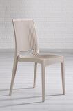 Rattan Large Camlı Cappucino Masa Takımı Bahçe&balkon 1 Camlı Masa + 6 Sandalye