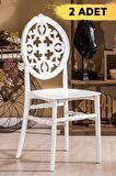 2 Adet Venüs Mat Beyaz Pratik Sandalye / Balkon-Bahçe-Mutfak