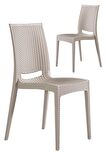 2 Adet Rattan Cappucino Sandalye / Balkon-Bahçe-Teras